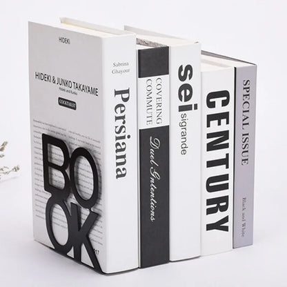 1Pc Iron Bookends Book Stand Support for Home Office and Library Non Slip Rack Shelf Holder School Stationery Accessories