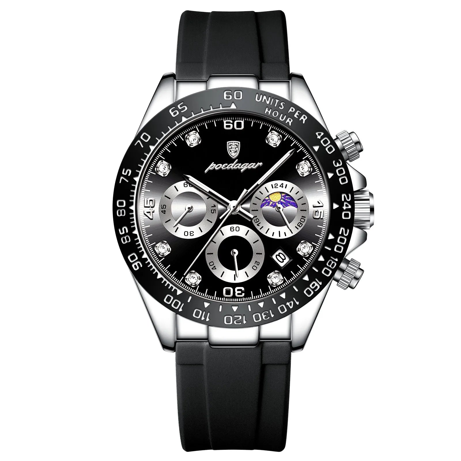 Fashion Luxury Men Wristwatch Chronograph Date High Quality Quartz Man Watch Waterproof Luminous Military Men'S Watches