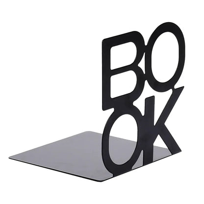 1Pc Iron Bookends Book Stand Support for Home Office and Library Non Slip Rack Shelf Holder School Stationery Accessories